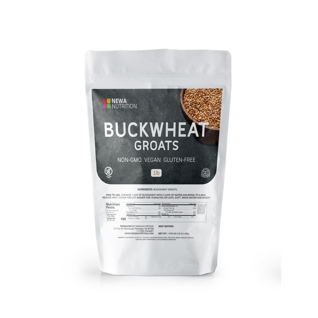 Organic Buckwheat Groats by Newa Nutrition. NON GMO, Gluten Free
