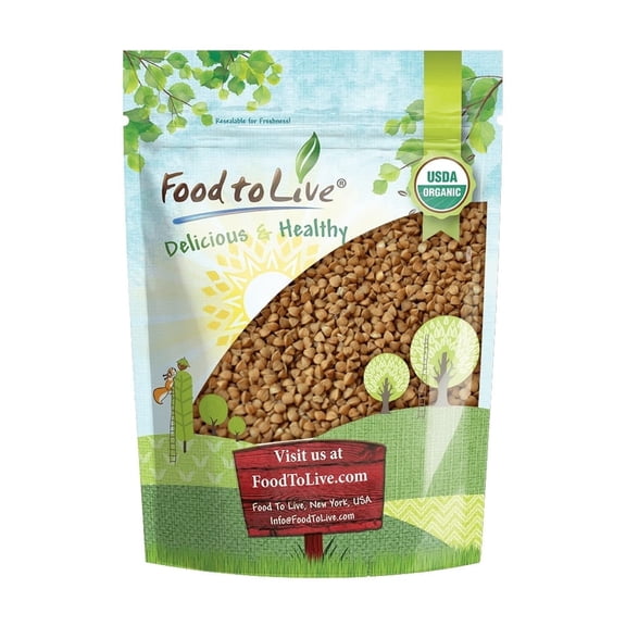 Organic Buckwheat Kasha, 2 Pounds  Non-GMO, Kosher, Vegan  by Food to Live