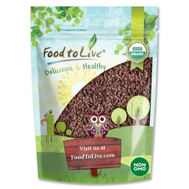 Organic Cacao Nibs, 8 Ounces — Non-GMO, Kosher, Raw, Vegan — by Food to Live