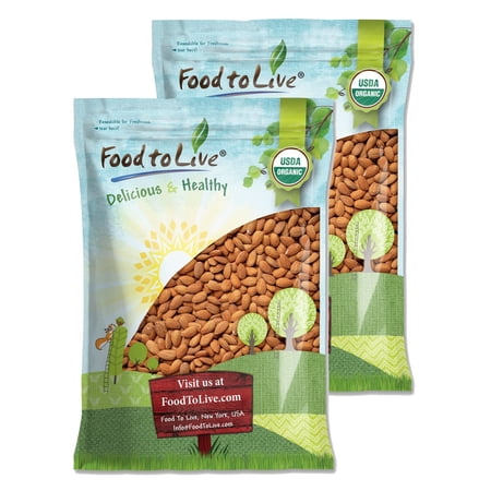 Organic California Almonds, 16 Pounds — Non-GMO, Raw, Vegan — by Food to Live