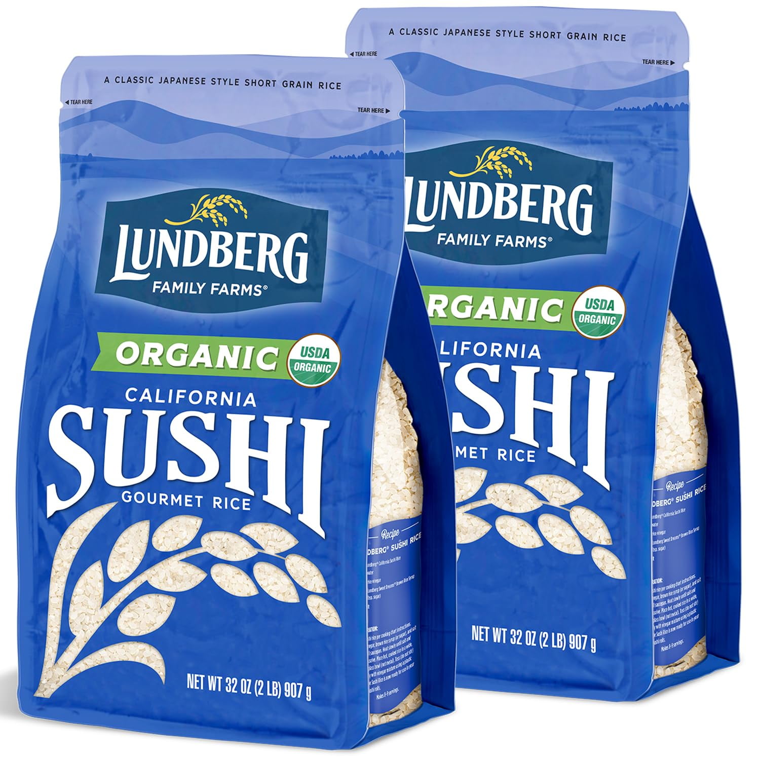 Organic California Sushi Rice Short Grain Rice, White JapaneseStyle Sticky Rice for Perfect