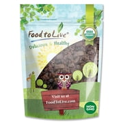 Organic California Thompson Seedless Select Raisins, Oil-Free, 1 Pound — Non-GMO, Kosher, Raw, Vegan — by Food to Live
