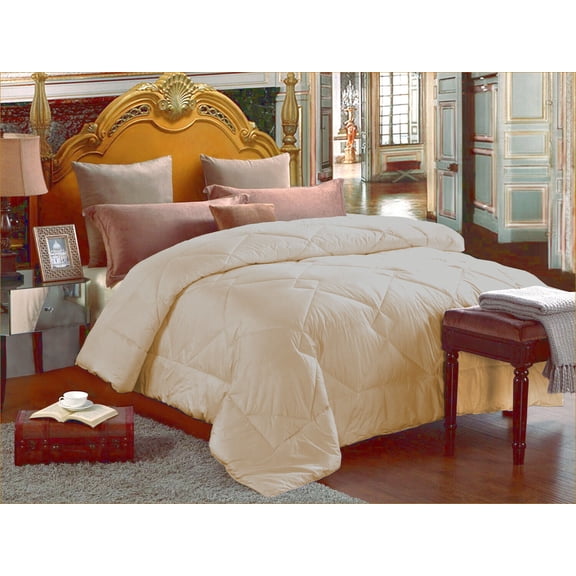 Organic Camel Wool Comforter for All Seasons, Queen 90x90 in.