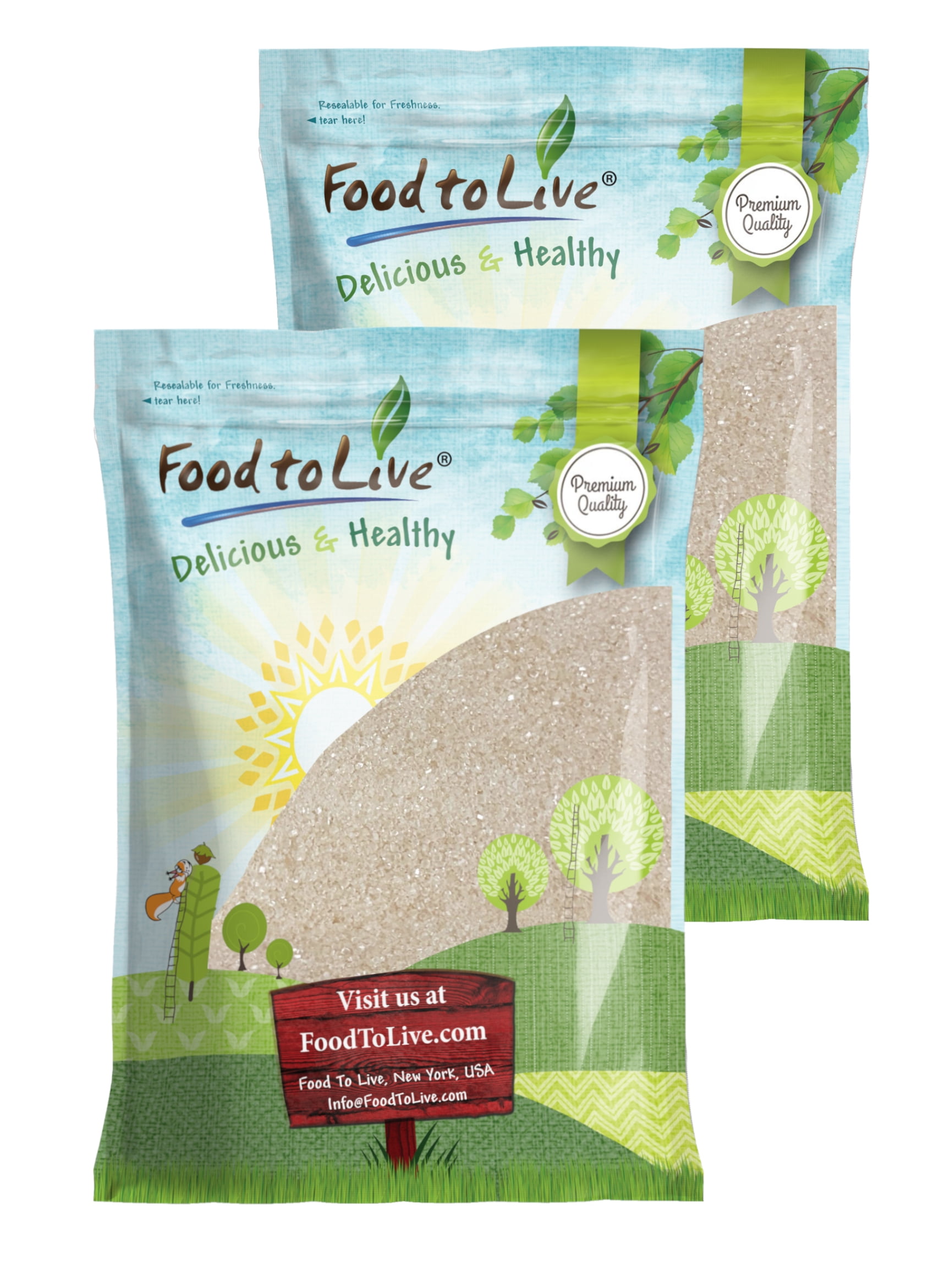 Organic Cane Sugar, 20 Pounds – Pure Sweetness from Nature, Unrefined, Perfect for Baking, Cooking and Sweetening, Non-GMO, Vegan, Kosher, Bulk – by Food to Live