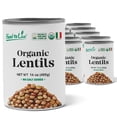 thumbnail image 1 of Organic Canned Lentils, 14 oz (Pack of 12) – Unsalted, Non-GMO, Vegan – by Food to Live, 1 of 8
