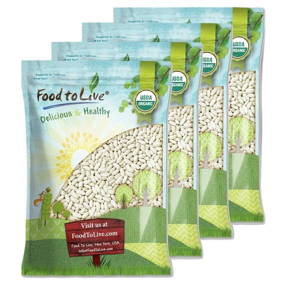 Organic Cannellini Beans, 50 Pounds — Non-GMO, Sproutable, Kosher, Raw, Vegan — by Food to Live