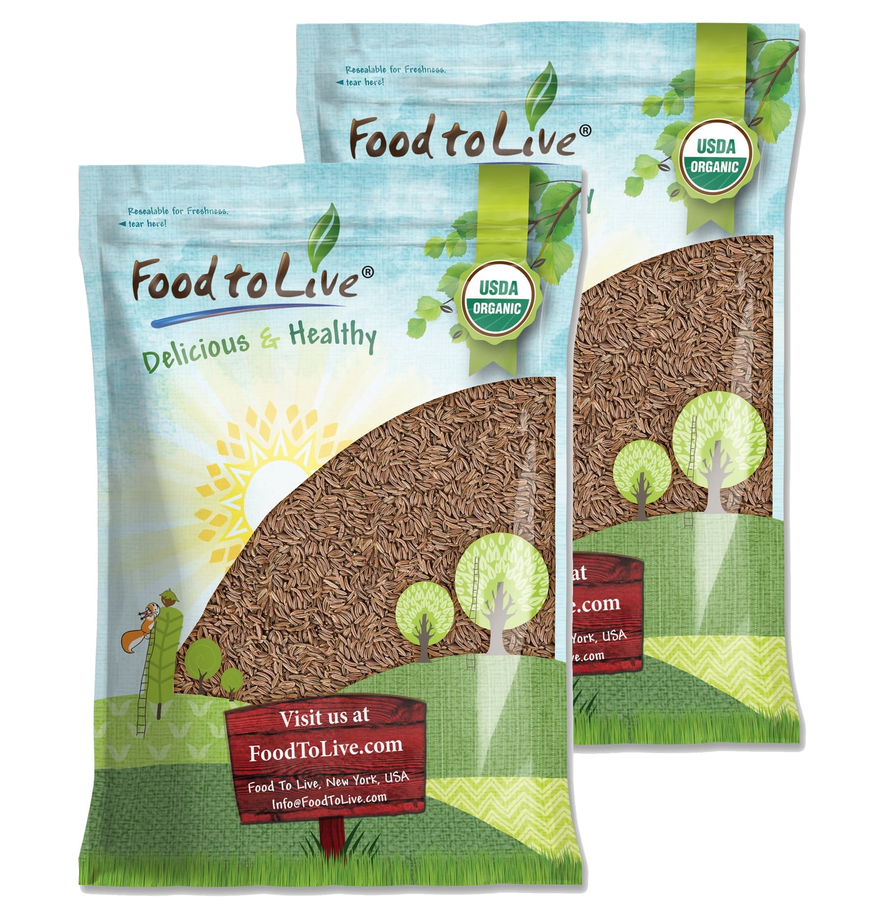 Organic Caraway Seeds, 14 Pounds - Non-GMO, Kosher, Raw, Vegan - by Food to Live