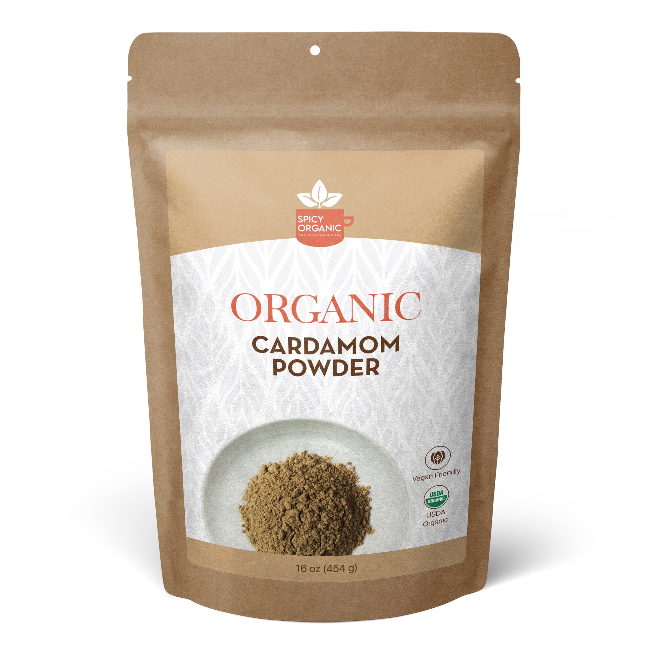 Organic Cardamom Powder - 100% Pure and Natural, Non-GMO and Gluten-Free, Great for Cooking, Baking and Beverages, Cardamom Seasoning and Spices