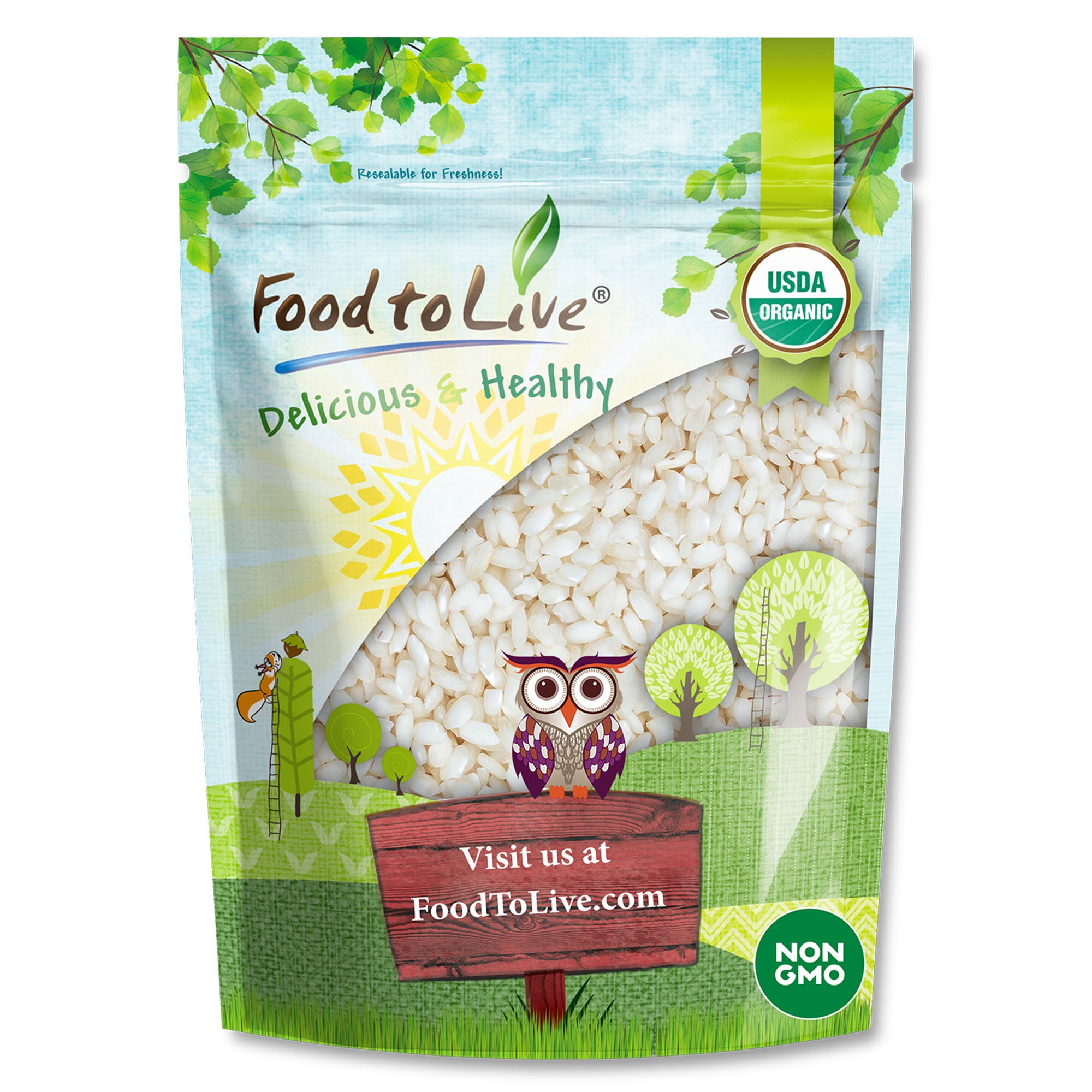 Organic Carnaroli Rice, 3 Pounds – Non-GMO, Vegan, Kosher, Bulk – by Food to Live