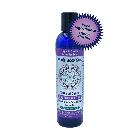 Organic Castile Lavender Soap, Pure Ingredients, Clean Rinsing, 8oz