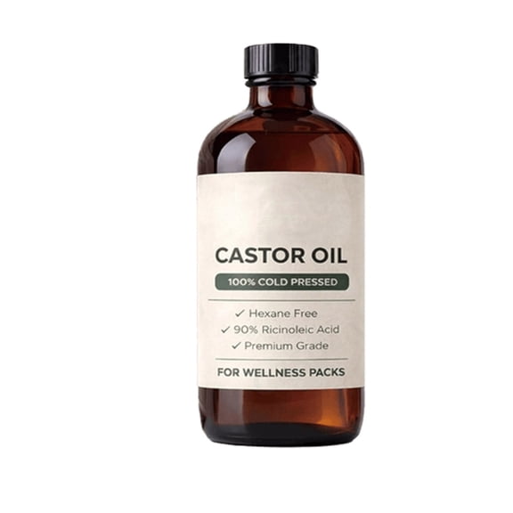 Organic Castor Oil, Castor Oil 100% Pure Organic Cold Pressed for Skin, Brows & Lashes, Soft Skin Improve Dry