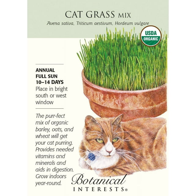 Organic Cat Grass Mix Seeds 15 grams