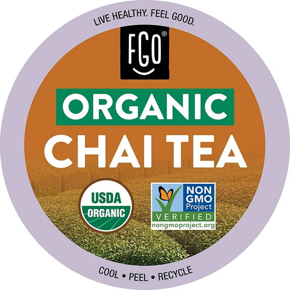 Organic Chai Tea K-Cup Pods | 24 Pods | Keurig Compatible | by FGO