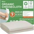 thumbnail image 1 of Organic Cheese Cloth, GOTS Certified, 36x36 Inch, Reusable Fine Mesh Muslin for Straining, Cooking, Crafts, Unbleached Cotton, Closed Edges, 1 of 9