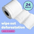 thumbnail image 1 of Organic Chemical-Free Bulk Toilet Paper, Cloud-like Softness, Plant-Based   Tree-Free Bathroom Tissue, 24  -Friendly Rolls, 2 Ply, 295 Sheets for RV and Camping, 1 of 6