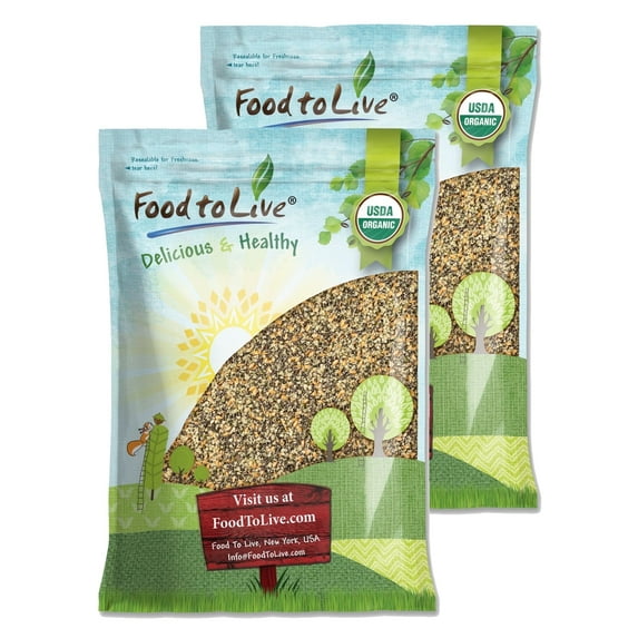 Organic Chia, Flax, and Hemp Seeds Mix, 20 Pounds - Non-GMO Blend - by Food to Live