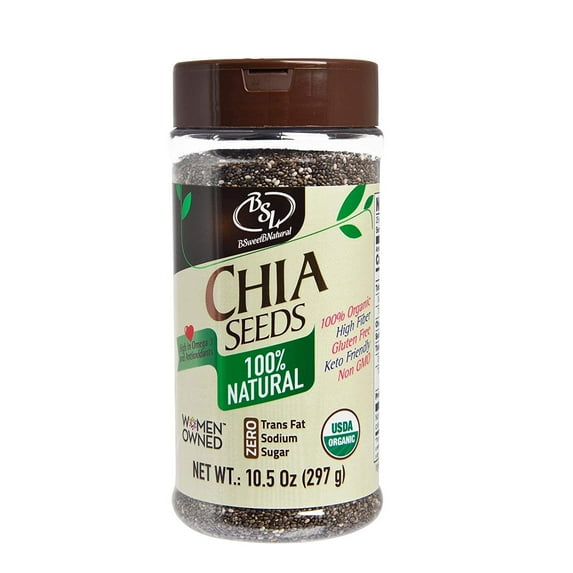 BSL Ground Chia Seeds, Edible Powder, Contains Seeds Allergen, High in Fiber, Protein & Antioxidants, 10.5 oz