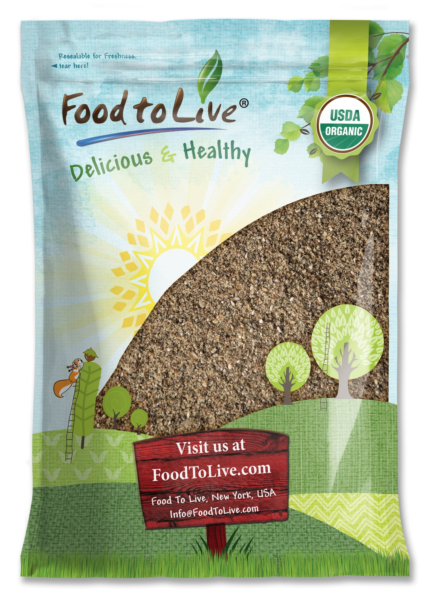 Organic Chia Seeds Flour, 8 Pounds — Non-GMO, Kosher, Raw, Vegan — by Food to Live