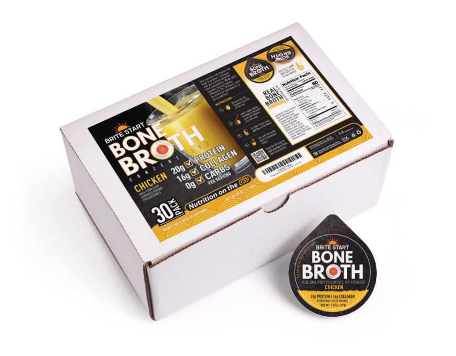 Brite Start Organic Chicken Bone Broth Shelf-Stable 30 Count