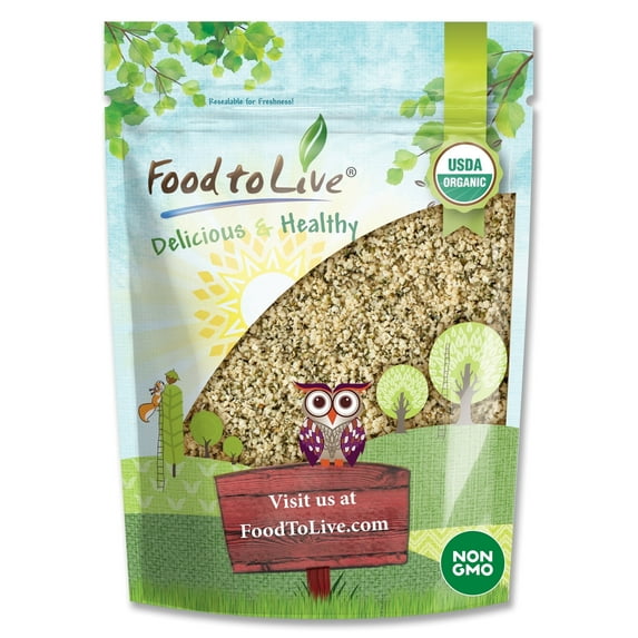 Organic Chinese Hemp Seeds, 12 Ounces - Non-GMO, Kosher, Raw, Vegan - by Food to Live