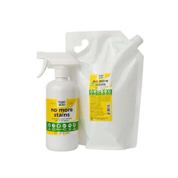 Organic Chix Stain Remover - 16 Oz Empty Bottle with 32 Oz Refill Pouch