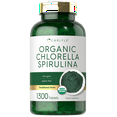 thumbnail image 1 of Organic Chlorella Spirulina Tablets | 1300 Count | 50/50 Blend | Non-GMO and Gluten Free | By Carlyle, 1 of 7