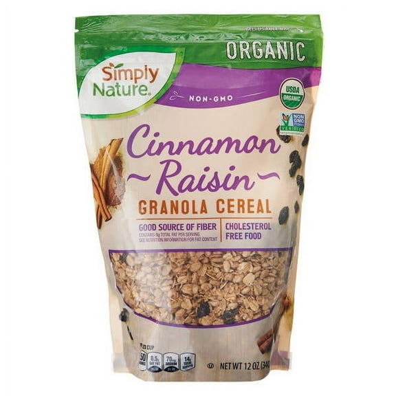 Organic Cinnamon Raisin Granola, 12 oz- Pack of 3