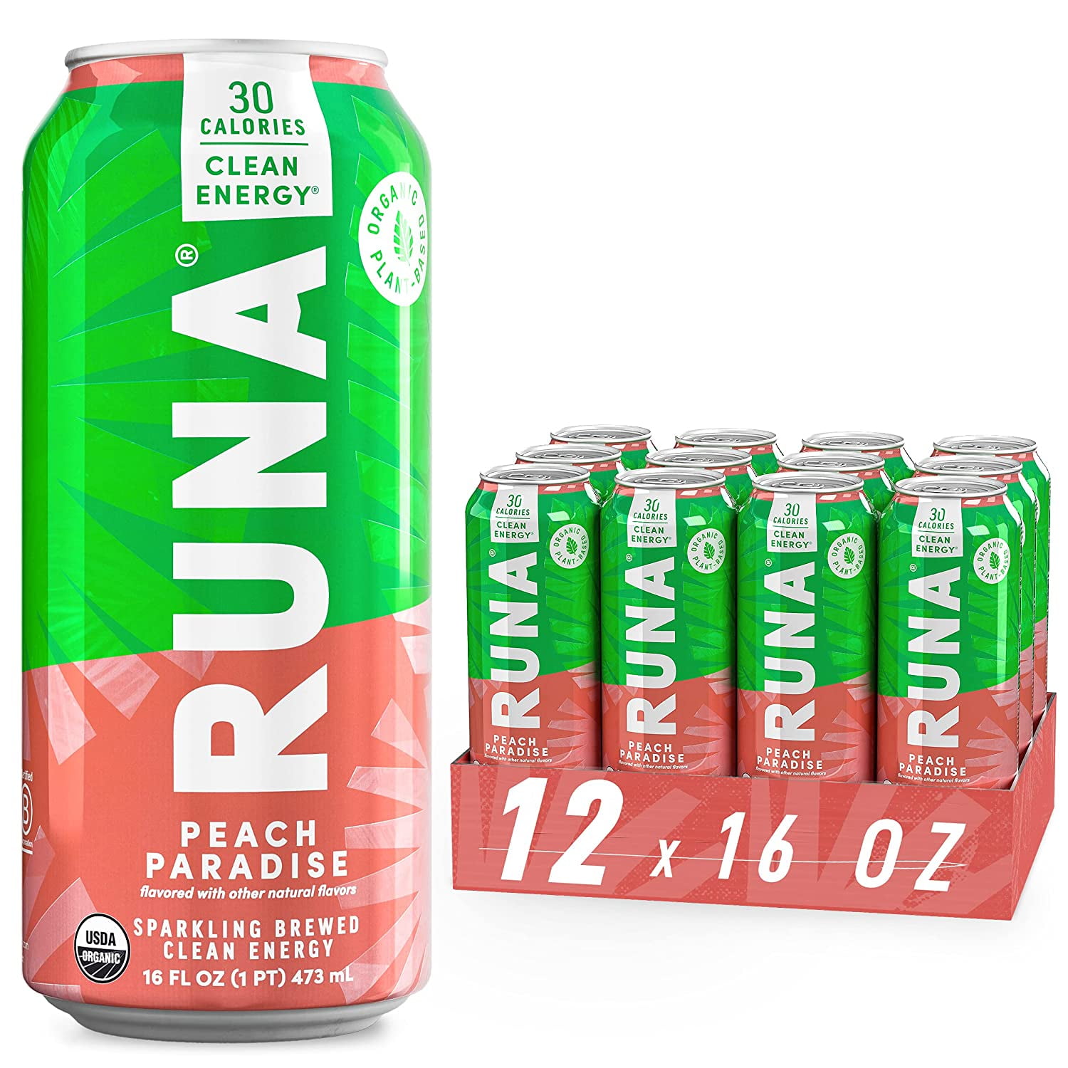 Organic Clean Energy Drink by RUNA BOLD Variety Pack Organic Plant