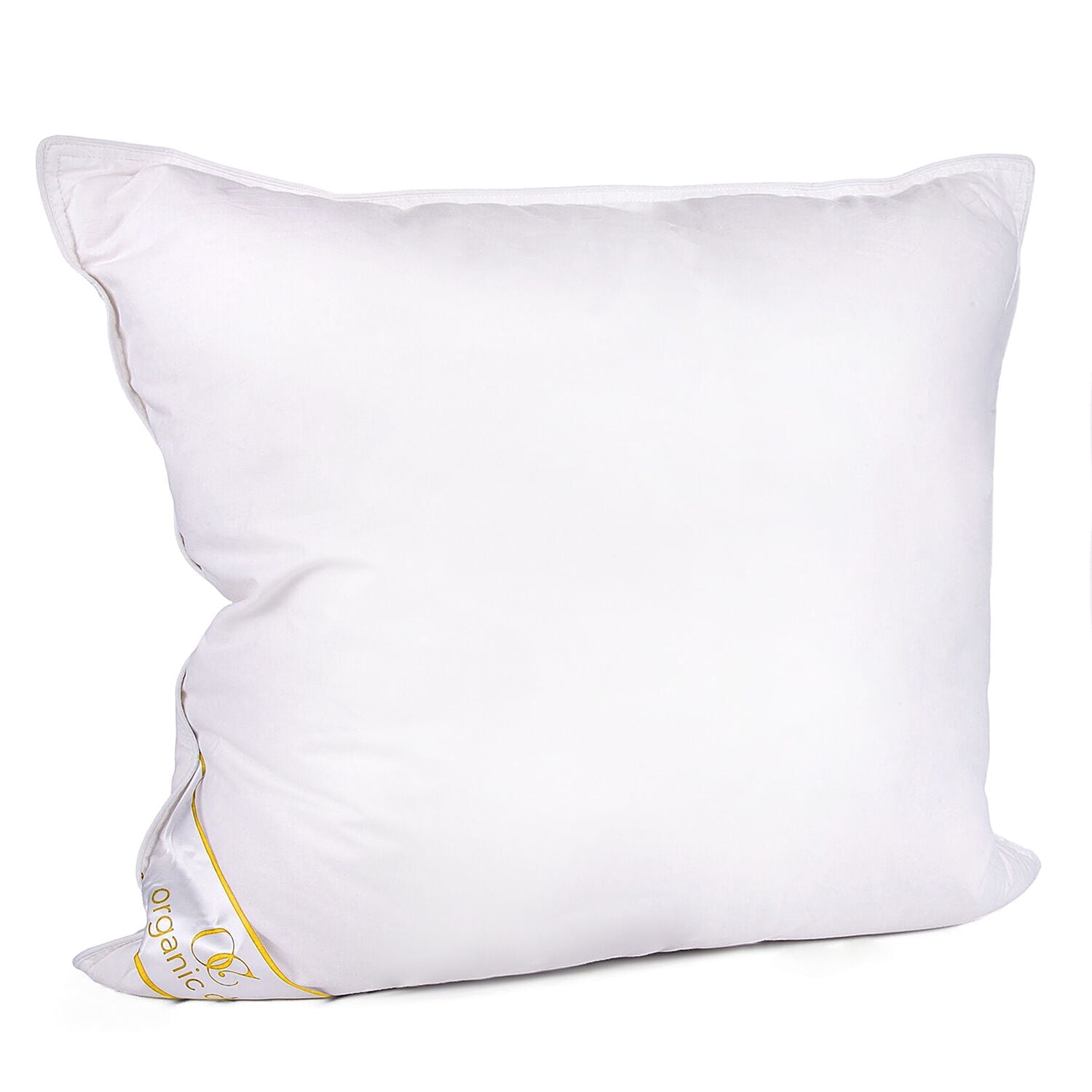 Organic Club Camel Wool-Filled Pillow 27x27" (68x68 cm) Square Bed Pillow for Sleeping Washable Cotton Pillow for Bed, 1 Count, White