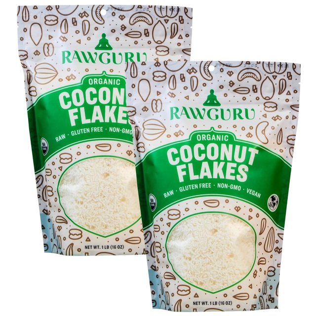 Organic Coconut Flakes, 16 oz. Pack of 2, Gluten Free, Non GMO, Vegan