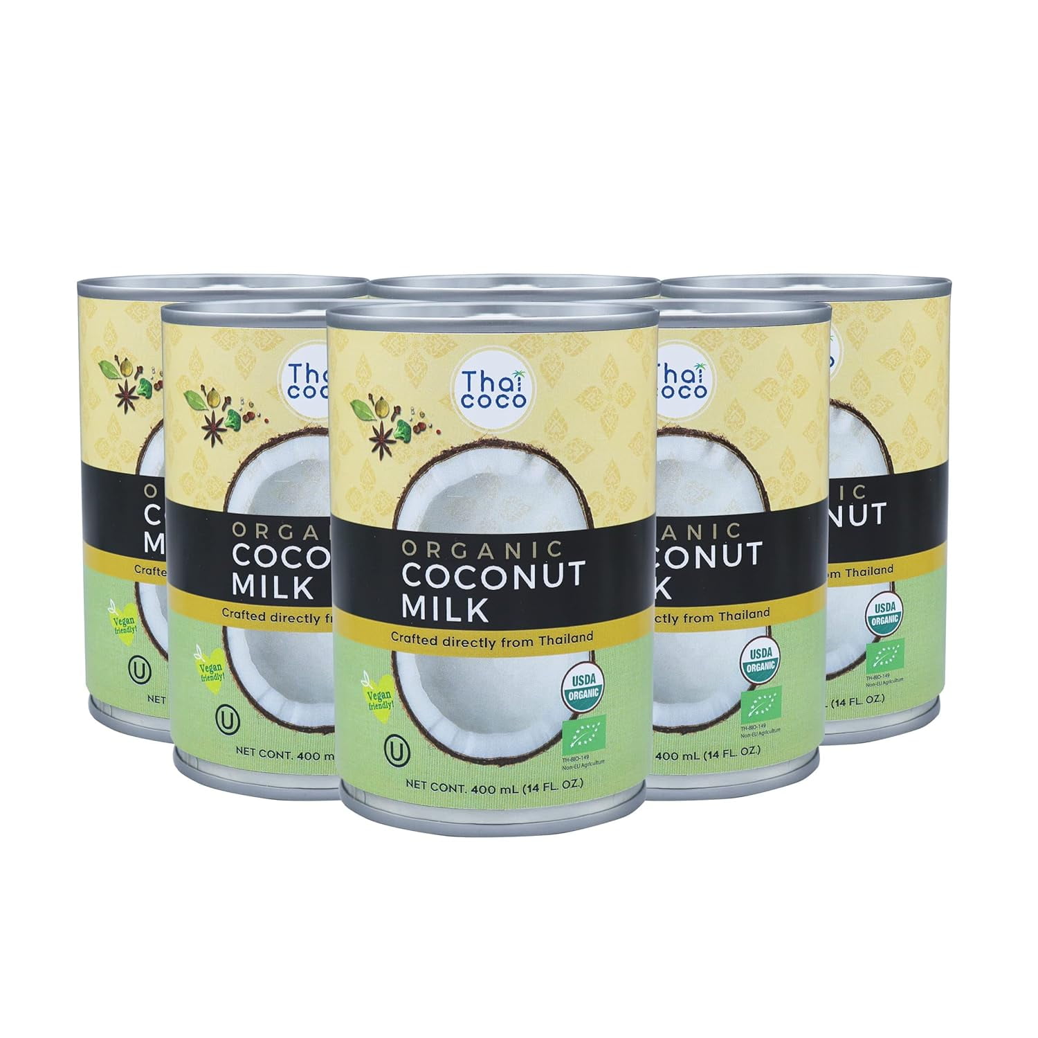 Organic Coconut Milk Canned Full Fat Coconut Milk Unsweetened Dairy