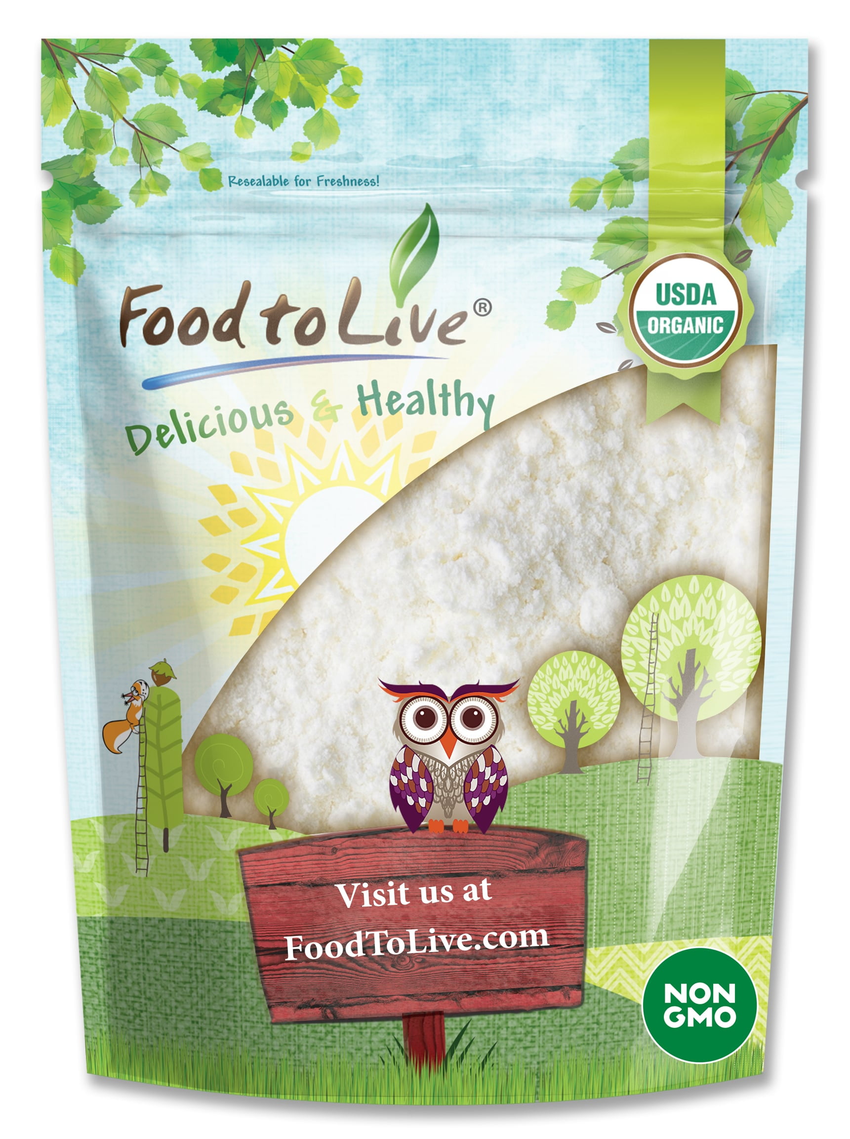 Organic Coconut Milk Powder, 1 Pound Non-GMO, Vegan, Raw by Food to Live