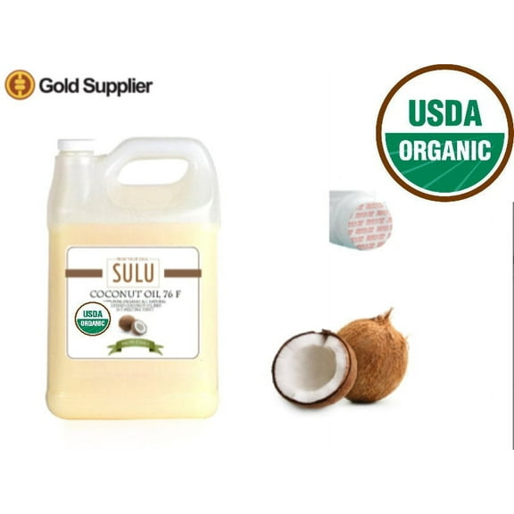 Organic Coconut Oil 76 Degree RBD 100% pure coconut oil extracted from coconut meat from 4 fl.oz up to 7 lbs