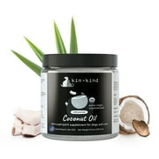 Organic Coconut Oil Pet Supplement for Dogs and Cats - Safe, Natural Skin+Coat Support with Cold Pressed Extra Virgin Coconut Oil - Itchy Skin, Dry Cracked Noses & Dry Skin Treatment - Made in USA