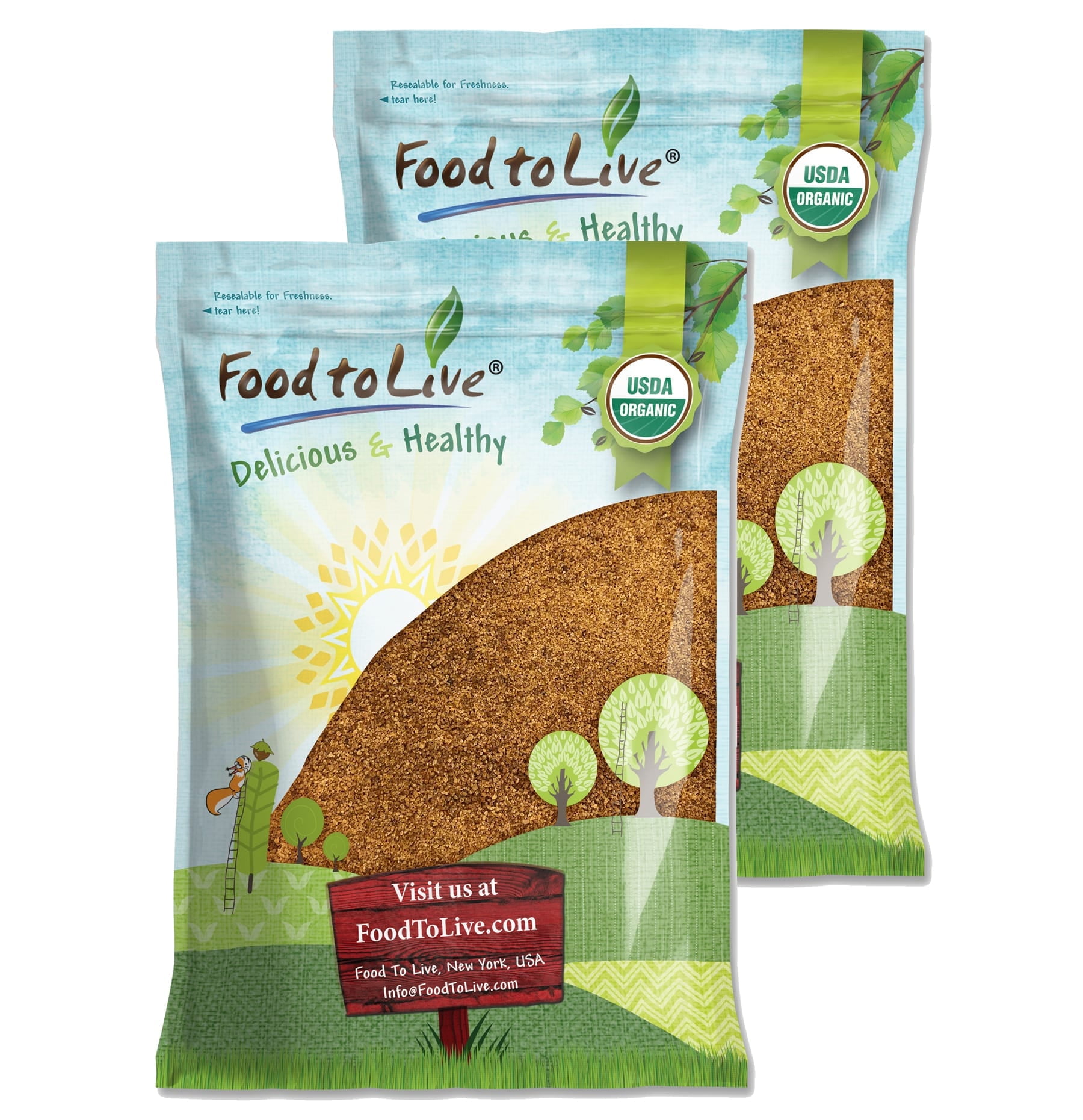 Organic Coconut Sugar, 20 Pounds — Non-GMO, Kosher, Raw, Vegan — by Food to Live