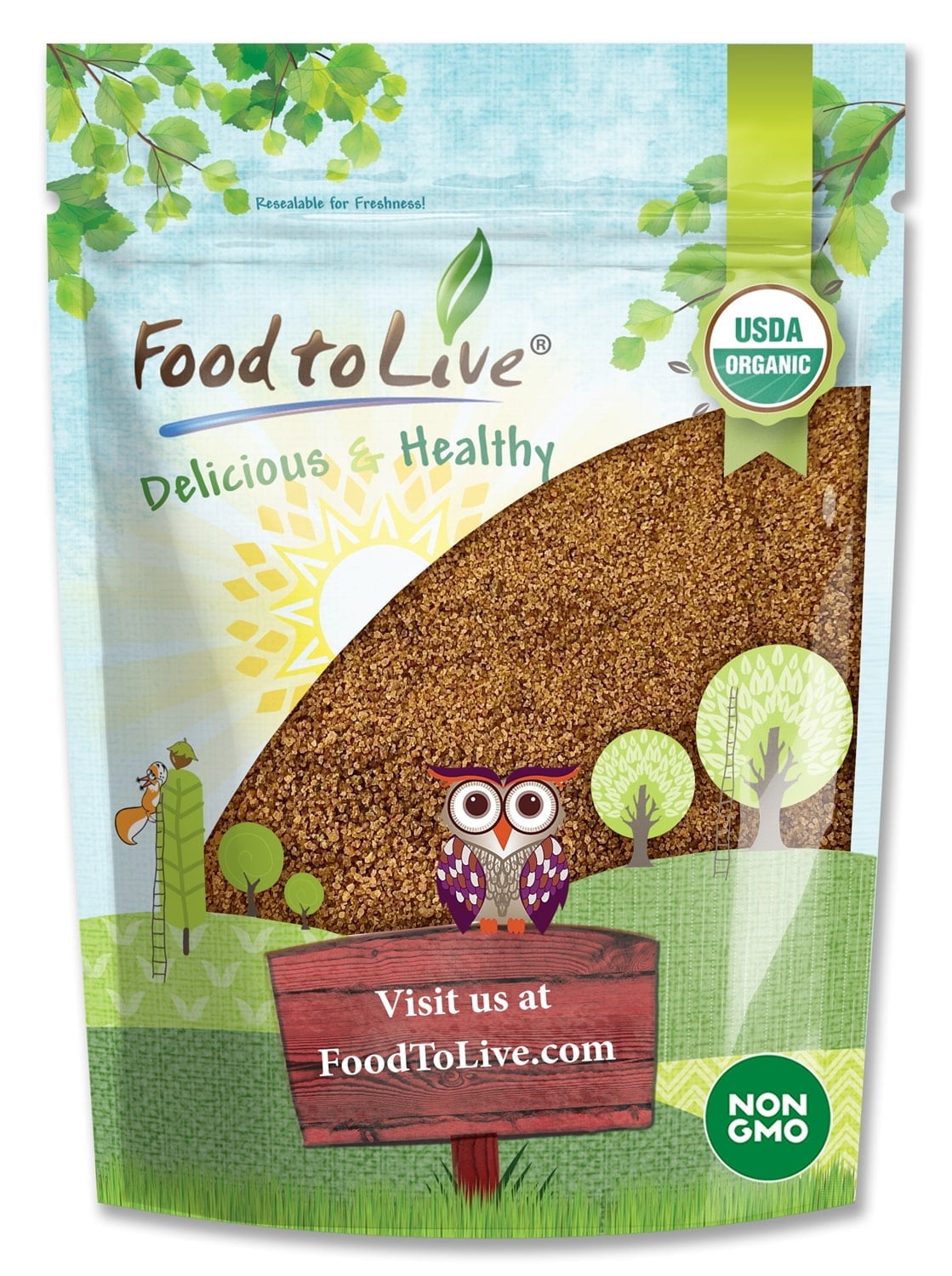 Organic Coconut Sugar, 3 Pounds — Non-GMO, Kosher, Raw, Vegan — by Food to Live
