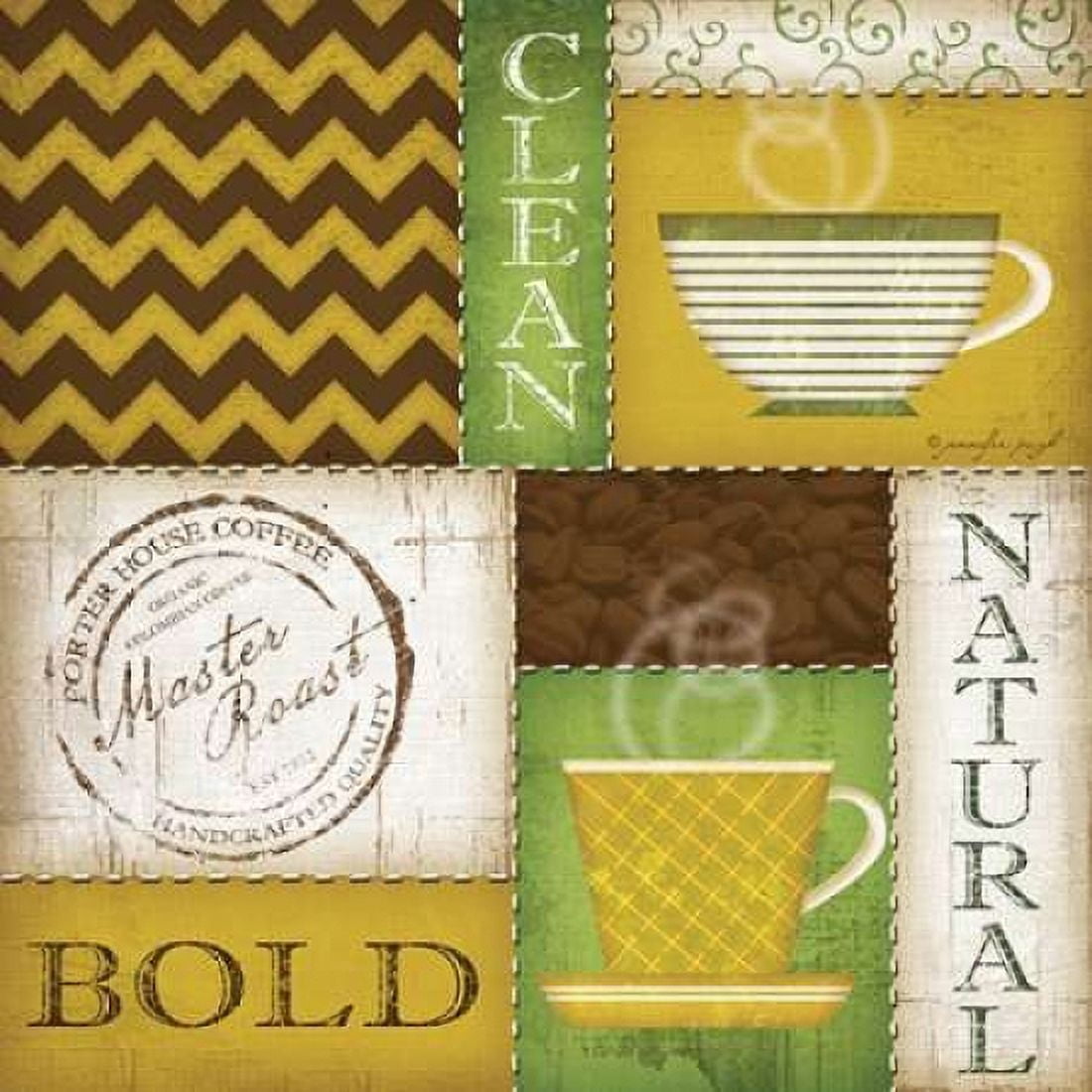 Organic Coffees II Canvas Art - Jennifer Pugh (24 x 24)