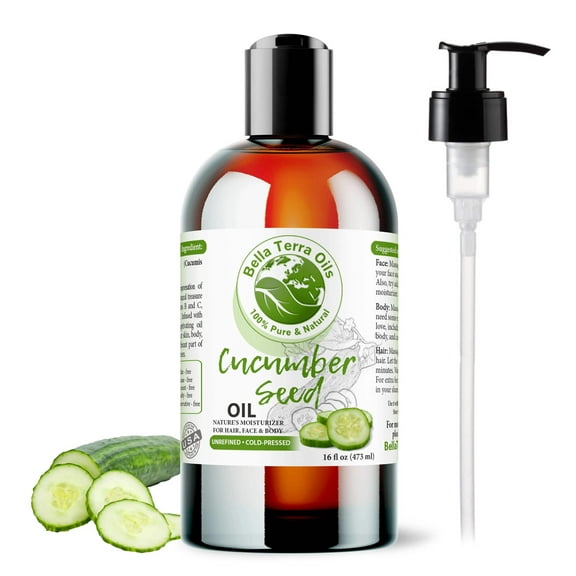 Organic Cold-Pressed Cucumber Seed Oil 100% Pure Skin Care Hair Face Moisturizer