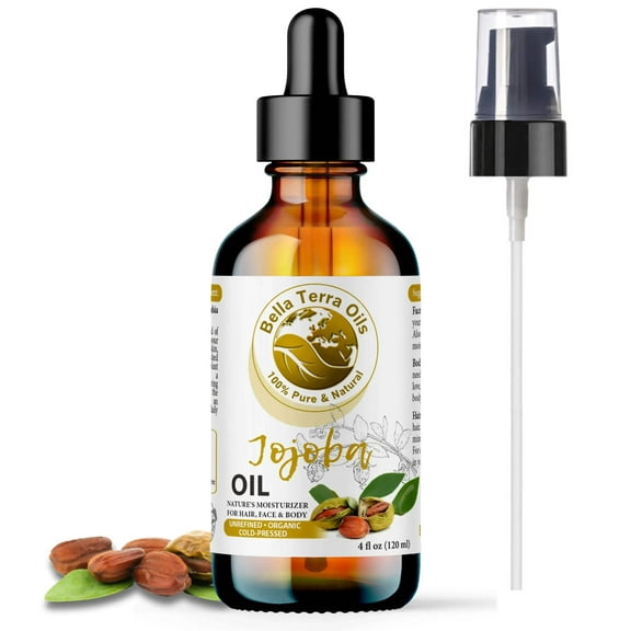 Organic Cold-Pressed Golden Jojoba Oil 100% Pure Skin Hair Face Moisturizer