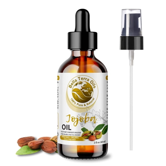 Organic Cold-Pressed Golden Jojoba Oil 100% Pure Skin Hair Face Moisturizer