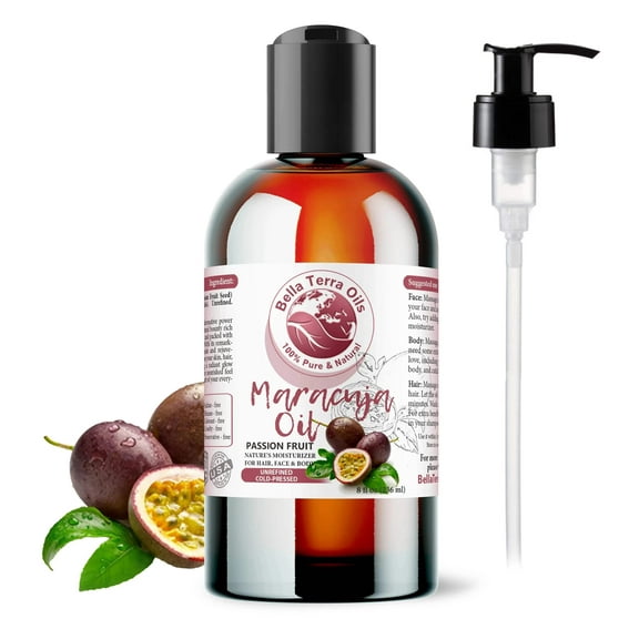 Organic Cold-Pressed Maracuja Oil 100% Pure Skin Hair Nails Moisturizer