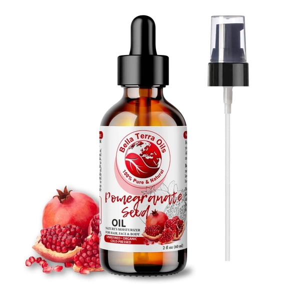 Organic Cold-Pressed Pomegranate Seed Oil 100% Raw Pure Anti-Aging Skin Hair
