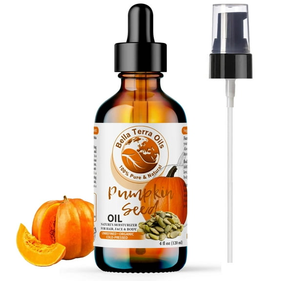 Organic Cold-Pressed Pumpkin Seed Oil 100% Pure Skin Hair Nails Face, High Zinc
