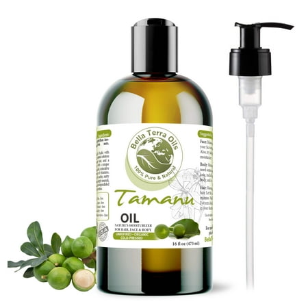 Organic Cold-Pressed Tamanu Oil 100% Pure Skin Hair Nails Healing