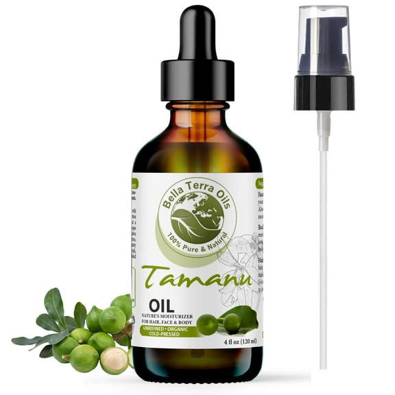 Organic Cold-Pressed Tamanu Oil 100% Pure Skin Hair Nails Healing