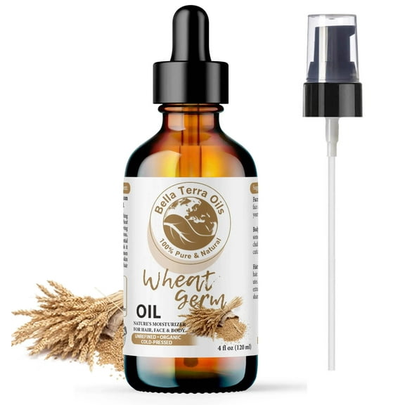 Organic Cold-Pressed Wheat Germ Oil 100% Pure Skin Hair Face Anti-Aging