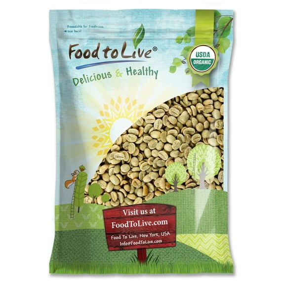 Organic Colombian Huila Arabica Green Coffee Beans, 10 Pounds – No-GMO, Vegan, Bulk - by Food to Live