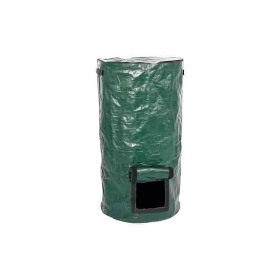 Organic Compost Bag, Kitchen Food Scrap Fermenter Waste Collector Storage Disposal Composter Garden Trash Can - Deep Green, for Home Garden Backyard Composting, Waste Management, Organic Gardening