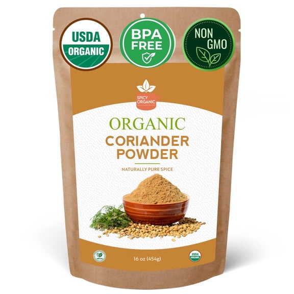 Organic Coriander Seeds Powder Certified USDA Organic - Aromatic Dhania/Cilantro Powder for Culinary Excellence