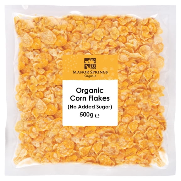 Organic Corn Flakes (No Added Sugar) 500g by Manor Springs Organic